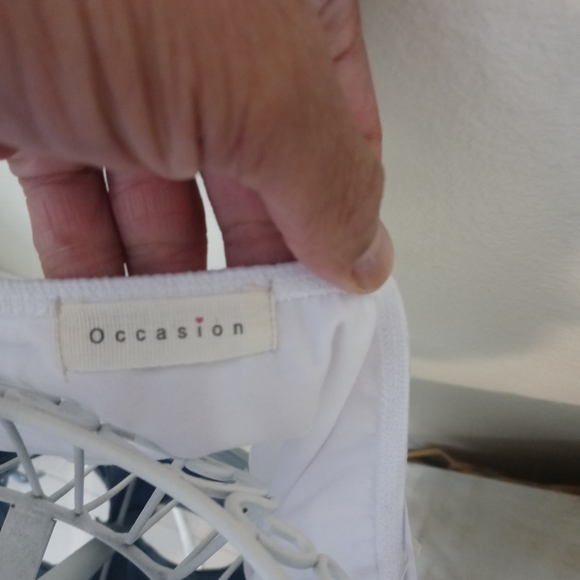 Occasion White Knit Rouched Top Juniors Style - DTY80B - Sleeveless / Back out - - Picture 4 of 4